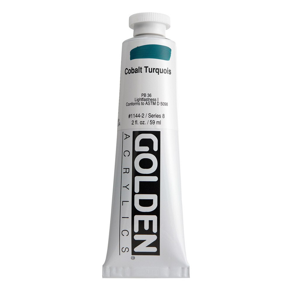Golden Heavy Body Acrylic Tube 2oz Cobalt Turquoise